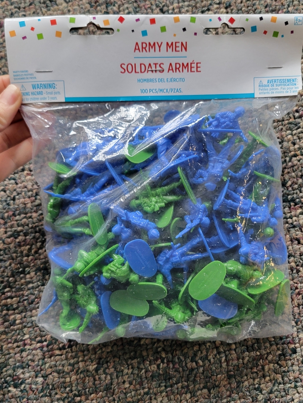 Firm! Army Men Toy Soldiers - Blue & Green Plastic Figures